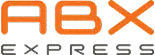 ABX express logo with orange and grey colour.