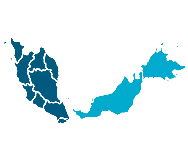 A map shows singapore area and malaysia including Kuala Lumpur, Selangor, Johor, Perak, Melaka, Pahang, Kelantan, Terengganu, Kedah and Perlis.