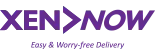 Xend Now logo with purple colour.