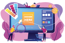 An colourful artwork is designed by three designers with refering CMYK color palette.